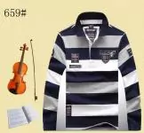 offre paul shark striped polo manche longue tee shirts larges rayures classic